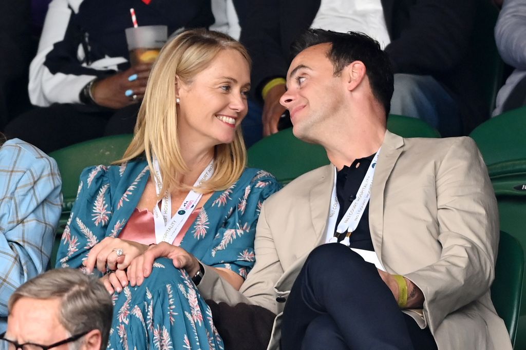 Anne-Marie Corbett and Ant McPartlin attending the Wimbledon Championships tennis tournament at the All England Lawn Tennis and Croquet Club 