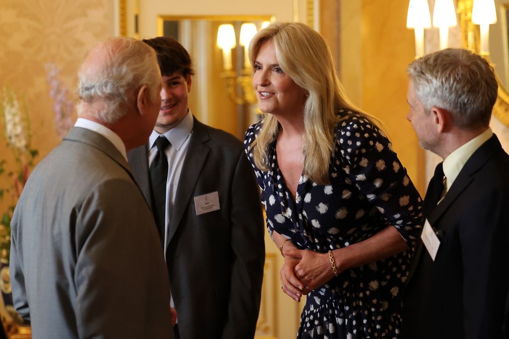 King Charles talks to Penny Lancaster 