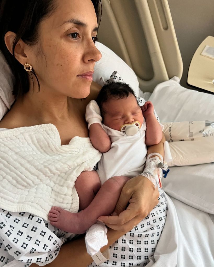 Janette Manrara with newborn baby Lyra