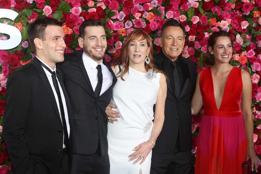 NEW YORK, NY – JUNE 10: Sam Springsteen, Evan Springsteen, Patti Scialfa, Bruce Springsteen and Jessica Springsteen attend the 72nd Annual Tony Awards at Radio City Music Hall on June 10, 2018 in New York City. (Photo: Bruce Glikas/FilmMagic)