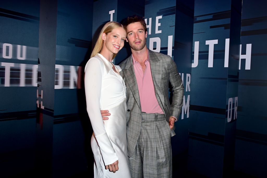 Abby Champion and Patrick Schwarzenegger attend Prime Video event "Terminal List" Red Carpet Premiere June 22, 2022 in Los Angeles, California