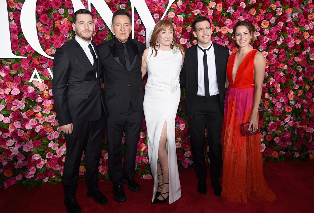 NEW YORK, NY - June 10: Evan Springsteen, Bruce Springsteen, Patti Scialfa, Sam Springsteen and Jessica Springsteen attend the 72nd Annual Tony Awards at Radio City Music Hall on June 10, 2018 in New York City.  (Photo by Dimitrios Kambouris/Getty Images for Tony Awards Productions)