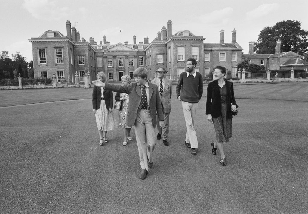 Charles Spencer showing Althorp to tourists in 1977