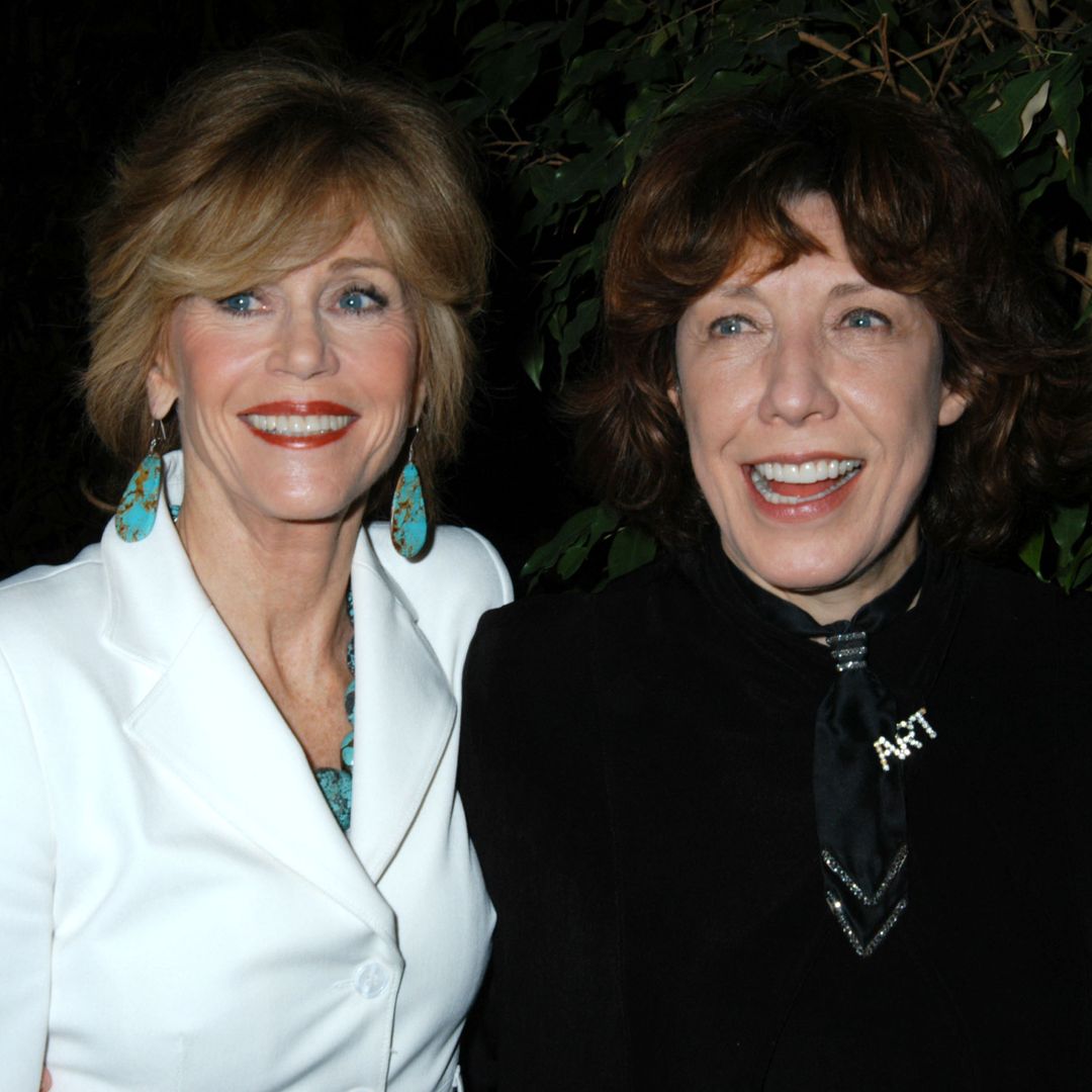 Jane Fonda and Lily Tomlin during the Valley Community Clinic honoring Lily Tomlin at the Laughter Is the Best Medicine Gala at the Sheraton Universal Hotel in Universal City, California, United States.
