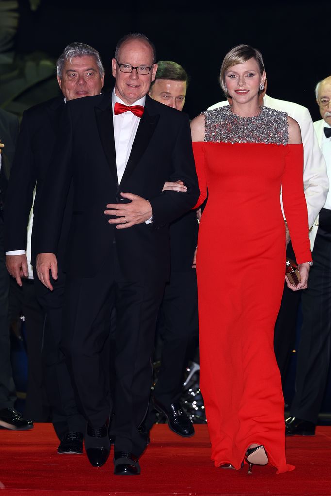 Prince Albert II of Monaco and Princess Charlene of Monaco were all smiles while attending a dinner held for the F1 Grand Prix of Monaco. 