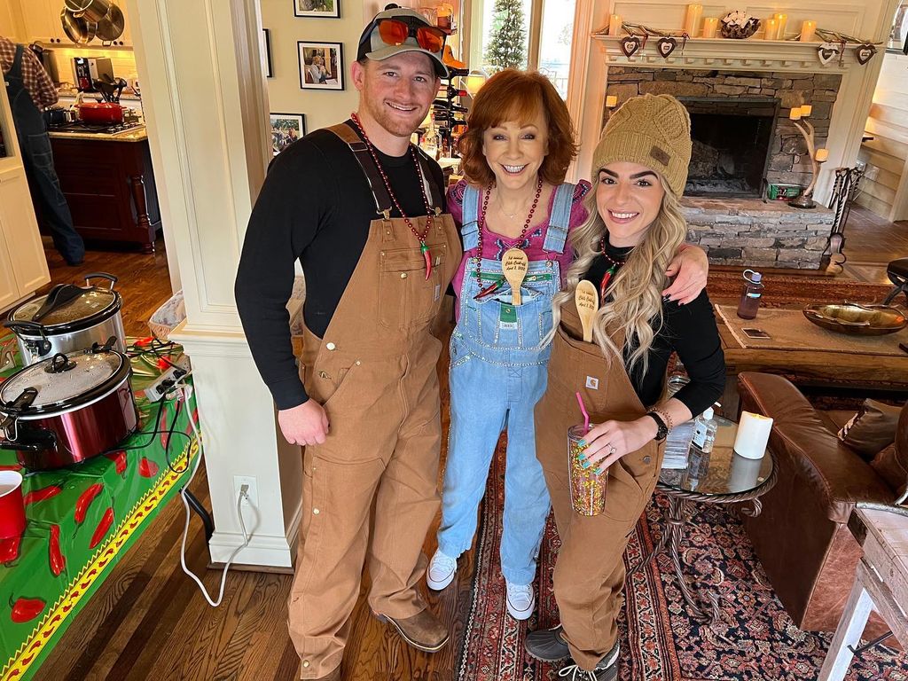 Reba McEntire with her son Shelby Blackstock and daughter-in-law Marisa
