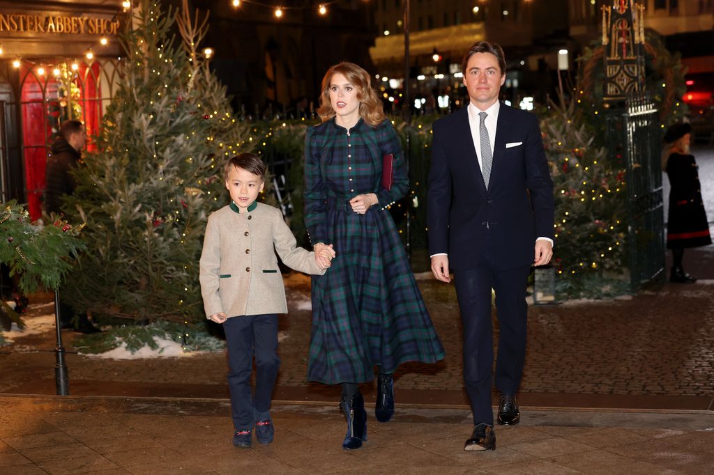 Princess Beatrice, Edoardo Mapelli Mozzi and Christopher Wolf attend the Christmas concert