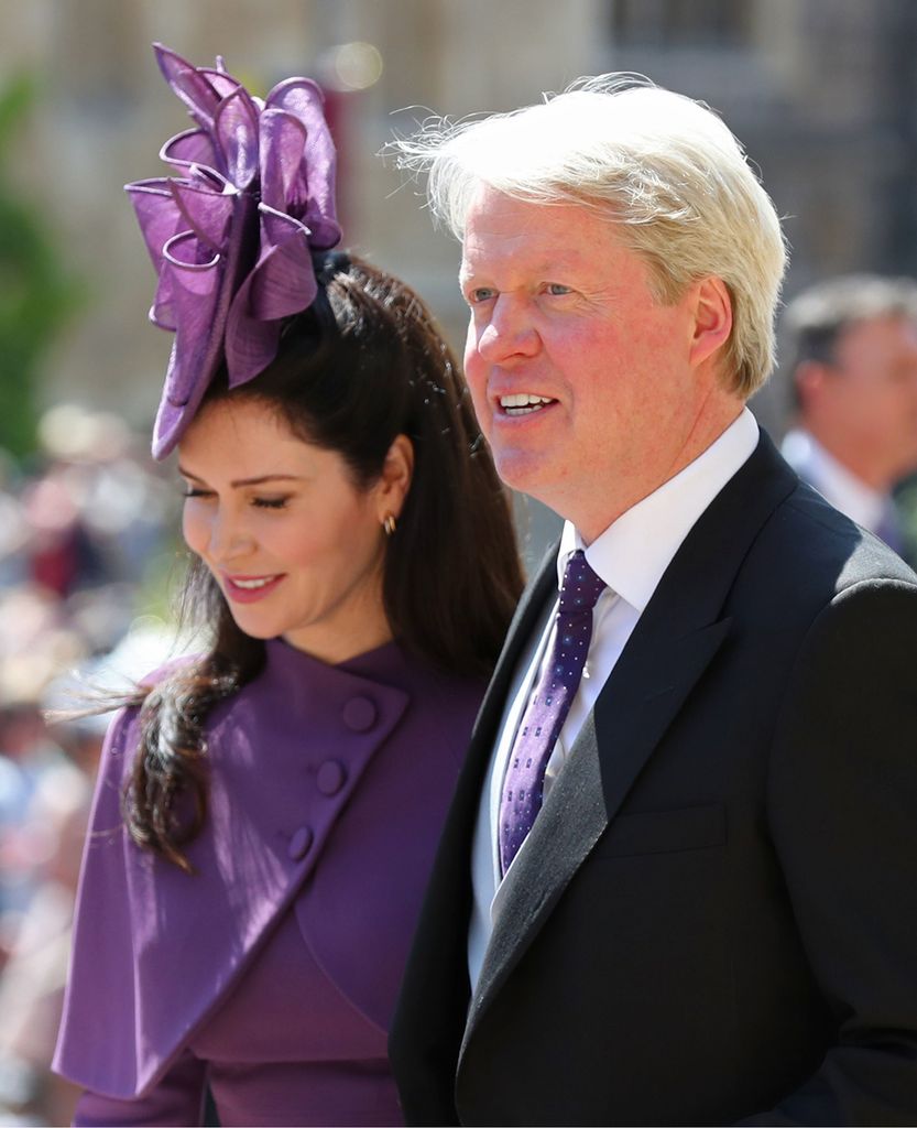 Charles and his wife Karen at Prince Harry's wedding