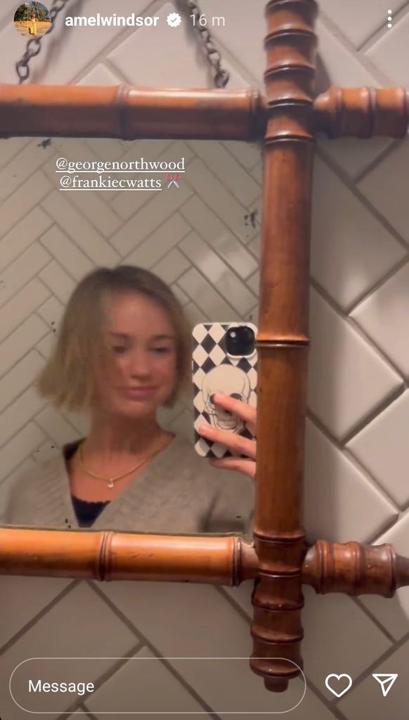 woman posing in the mirror 