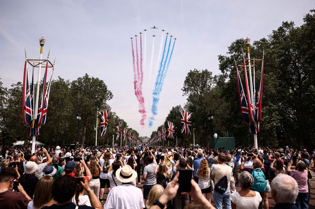 The Red Arrows perform at Trooping the Colour