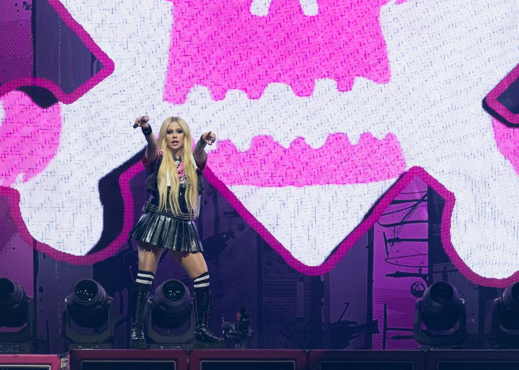 Avril Lavigne performs onstage during her 'Greatest Hits Tour' at Rogers Arena on May 22, 2024 in Vancouver, British Columbia, Canada.