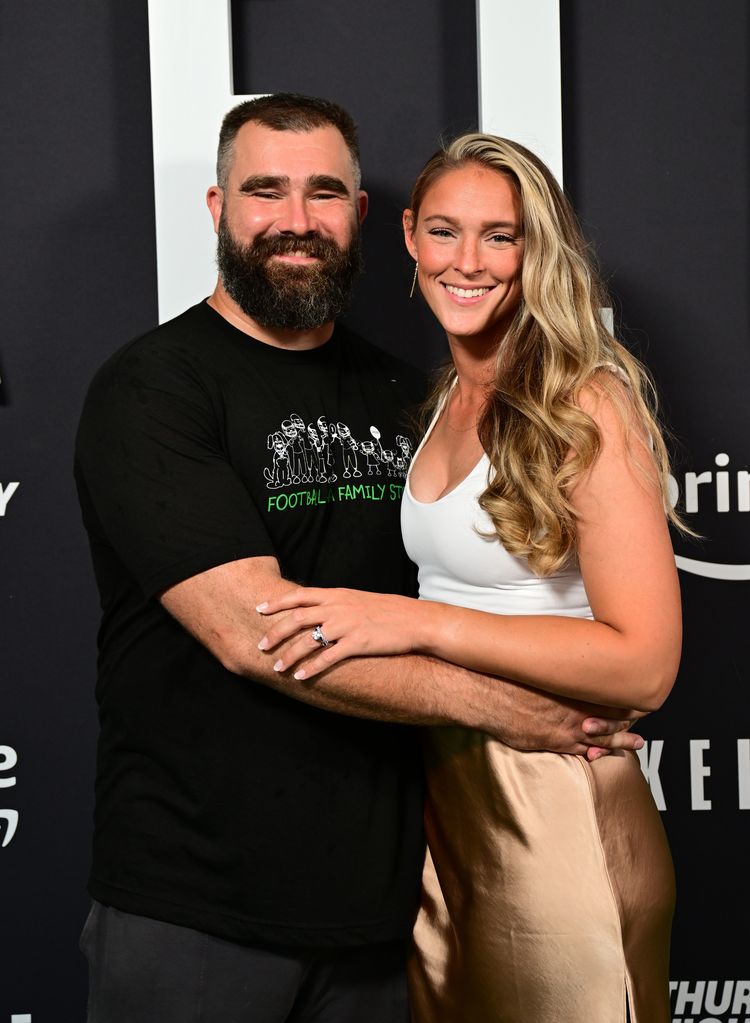 Jason Kelce and Kylee Kelce attend the world premiere of Thursday Night Football Presents Kelce