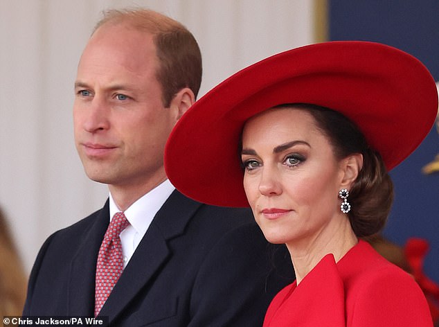 All eyes were on the Princess of Wales during the ceremonial welcome for the President of South Korea