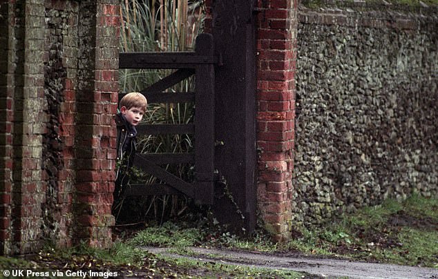 Prince Harry on his way to the stables at Sandringham Estate, Norfolk, 7 January 1990