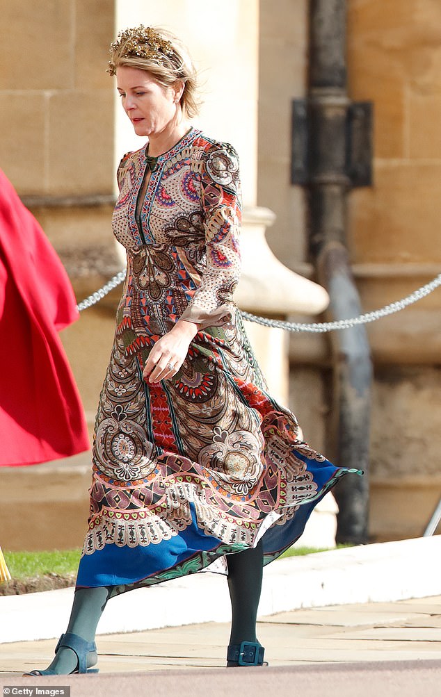 Her mother, Countess of Snowden wore stepped out in the same dress for Prince Eugenie's wedding