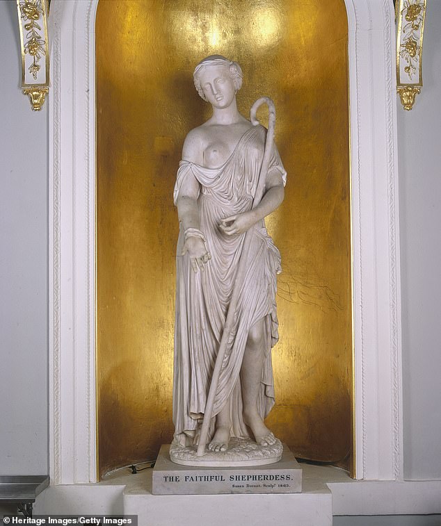 It has now emerged that they were strong feminists who patronised many emerging female artists during their reign. Above: An artwork by female sculptor Susan Durant, who was supported by Victoria and Albert