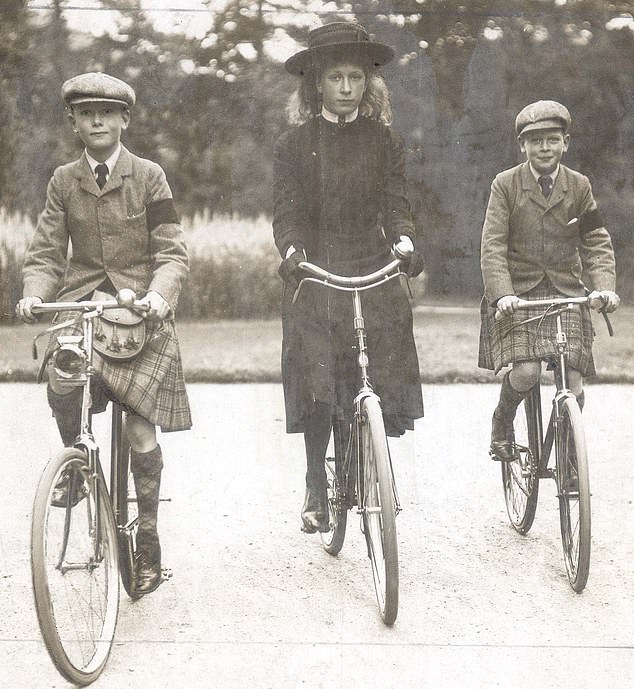 Queen Victoria was particularly fond of Princess Mary, also known as Princess May, who can be seen cycling with two of her younger brothers