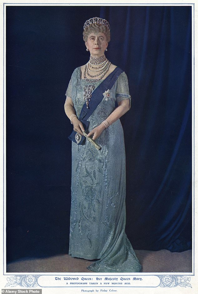 A photograph of Queen Mary taken for King George V's silver jubilee, a year before he died