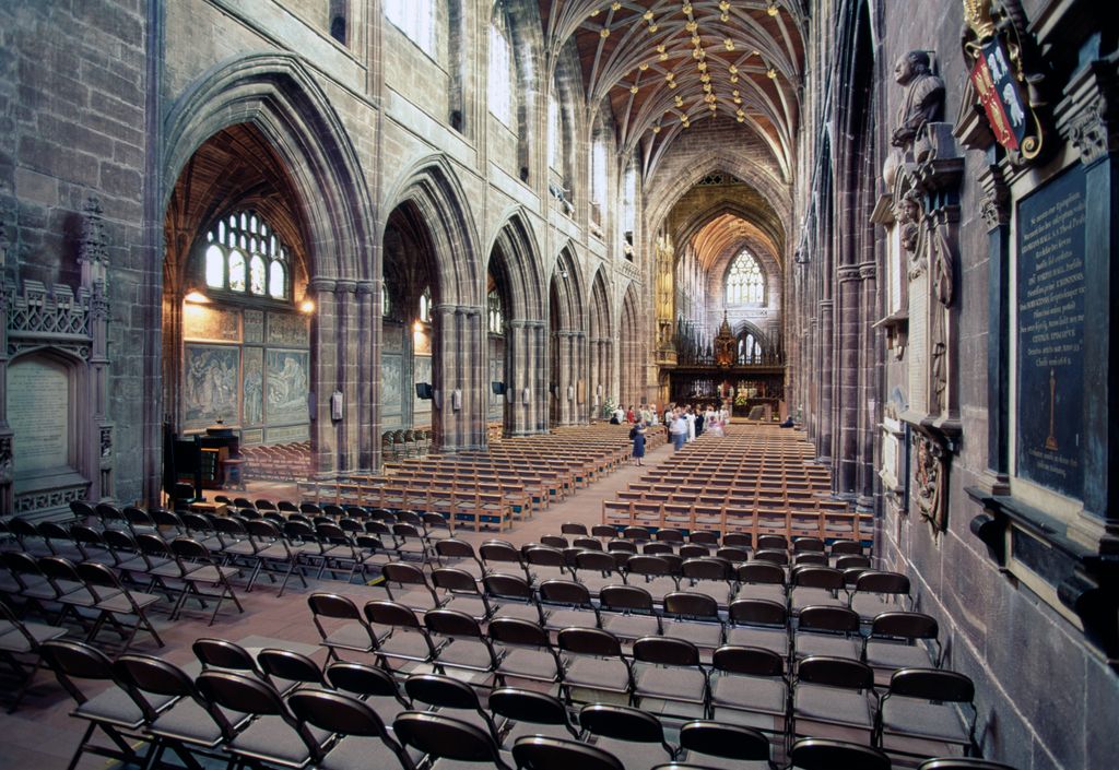 The nave of Chester Cathedral