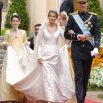 The glamorous TV news anchor who became a queen: Pictures show the stunning wedding of King Felipe and Letizia of Spain 20 years ago today – as the couple celebrate anniversary amidst affair claim