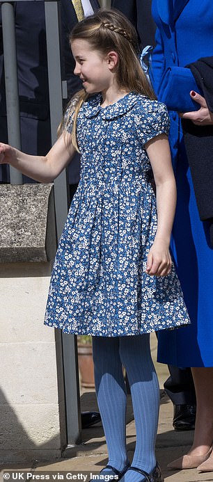 Princess Charlotte attending the Easter Matins service at St George's Chapel in Windsor last year