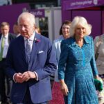King Charles can’t contain his excitement as he gets new name from group of schoolchildren at Chelsea Flower Show – while Camilla is dubbed ‘Queen of Bees’