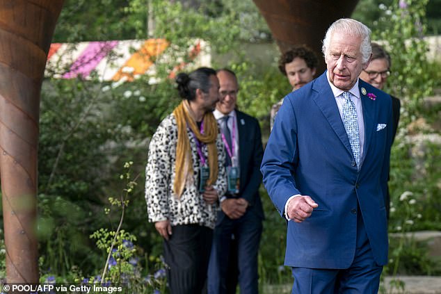 Earlier this month, the U.K.  Upon arriving, Harry said he would not be meeting Charles because his father was 'very busy'.  Image: King Charles on 20 May at the R.H.S.  Visiting the Chelsea Flower Show
