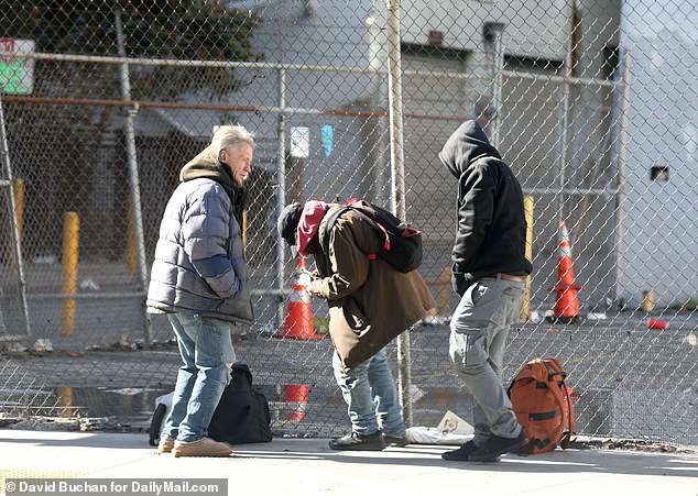 Drug addicts and homeless people in San Francisco's SoMa (South of Market) district