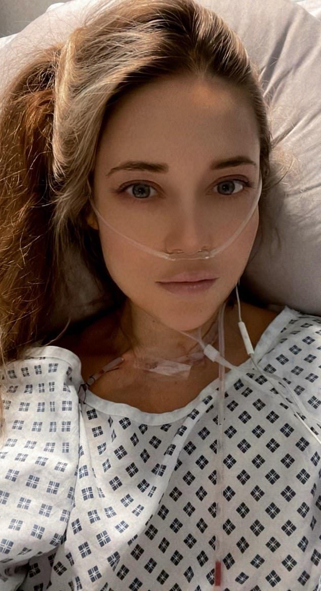 Abi Phillips underwent surgery for thyroid cancer after discovering two lumps which appeared 'overnight' in her neck