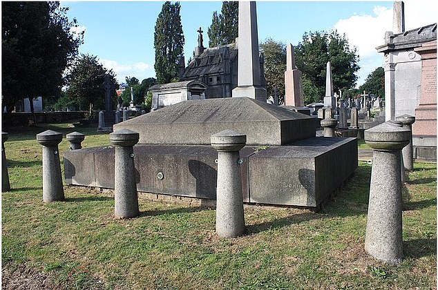 Yards away, the Duke of Sussex is buried in a grand tomb. Next to the latter duke lies one of his wives, whilst his sister Princess Sophia rests opposite