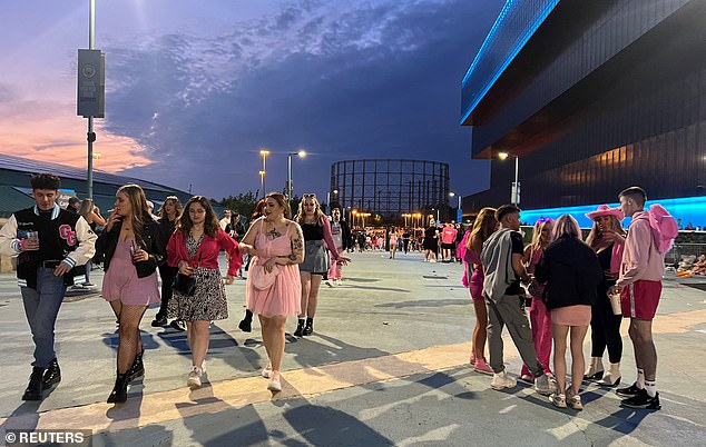 Members of Minaj's fanbase, known as the 'Barbz', wore her trademark pink to the concert