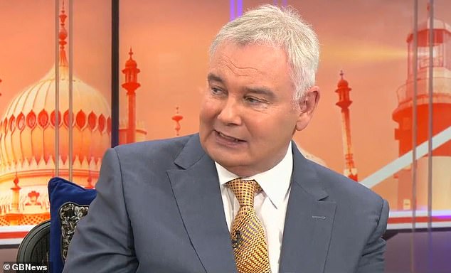 Eamonn is reportedly set to address his split from Ruth on his show on GB News on Monday, after they confirmed the end of their marriage (pictured on his show)