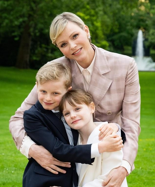 Princess Charlene has shared a sweet photo with her twins Prince Jacques and Princess Gabriella to mark Monaco's Mother's Day