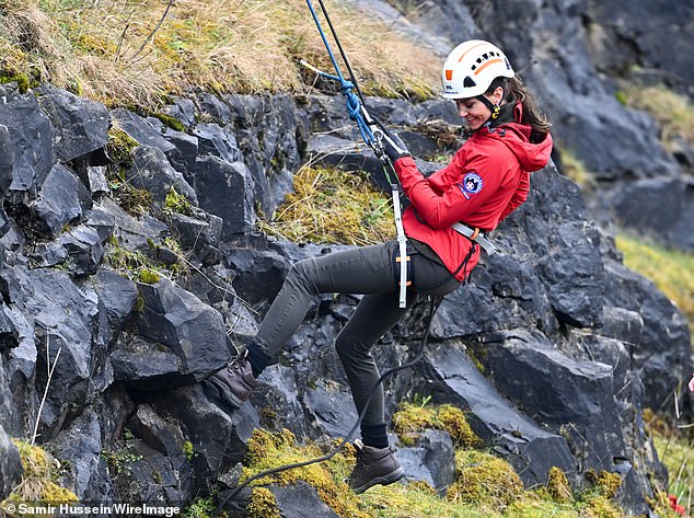 The Princess of Wales dusted off her abseiling knowledge again in April last year when she linked up with the Central Beacons Mountain Rescue Team in Wales