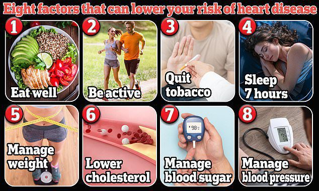 Eight lifestyle factors proven to slash your risk of dying from multiple causes, including heart attack and stroke by nearly 80 PERCENT