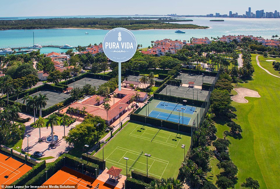 There is a Fisher Island Day School, a Kids Cove, seven restaurants, a world-class Tennis Center with all the Grand Slam playing surfaces, Padel & Pickleball Club, P.B. Dye Jr Golf Course, Vanderbilt Mansion Clubhouse, two marinas, a one mile long beach and the Island Gourmet Market
