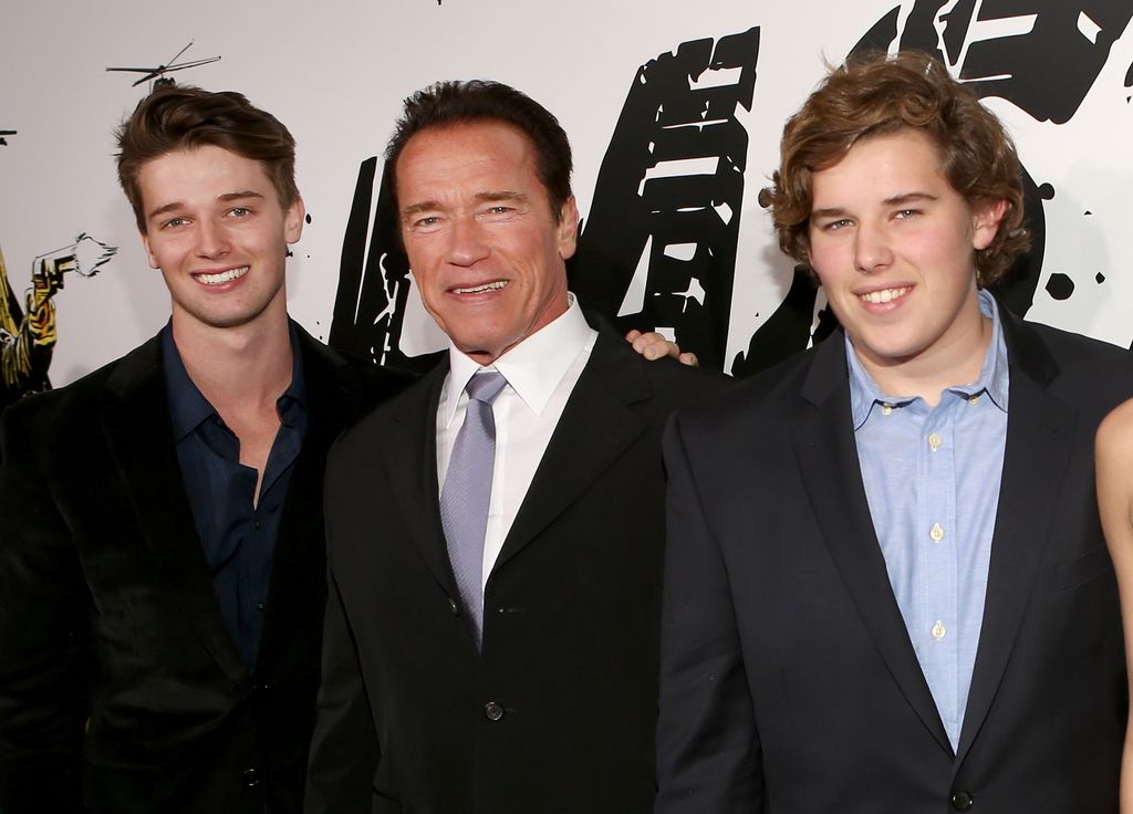 Patrick Schwarzenegger, Arnold Schwarzenegger and Christopher Schwarzenegger join in "last stand" World Premiere at Grauman's Chinese Theatre