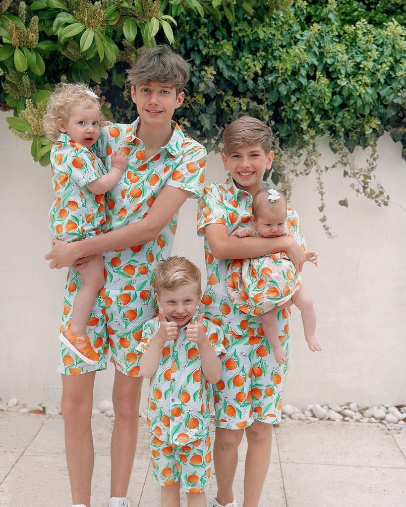 Stassi's kids are wearing matching PJ sets