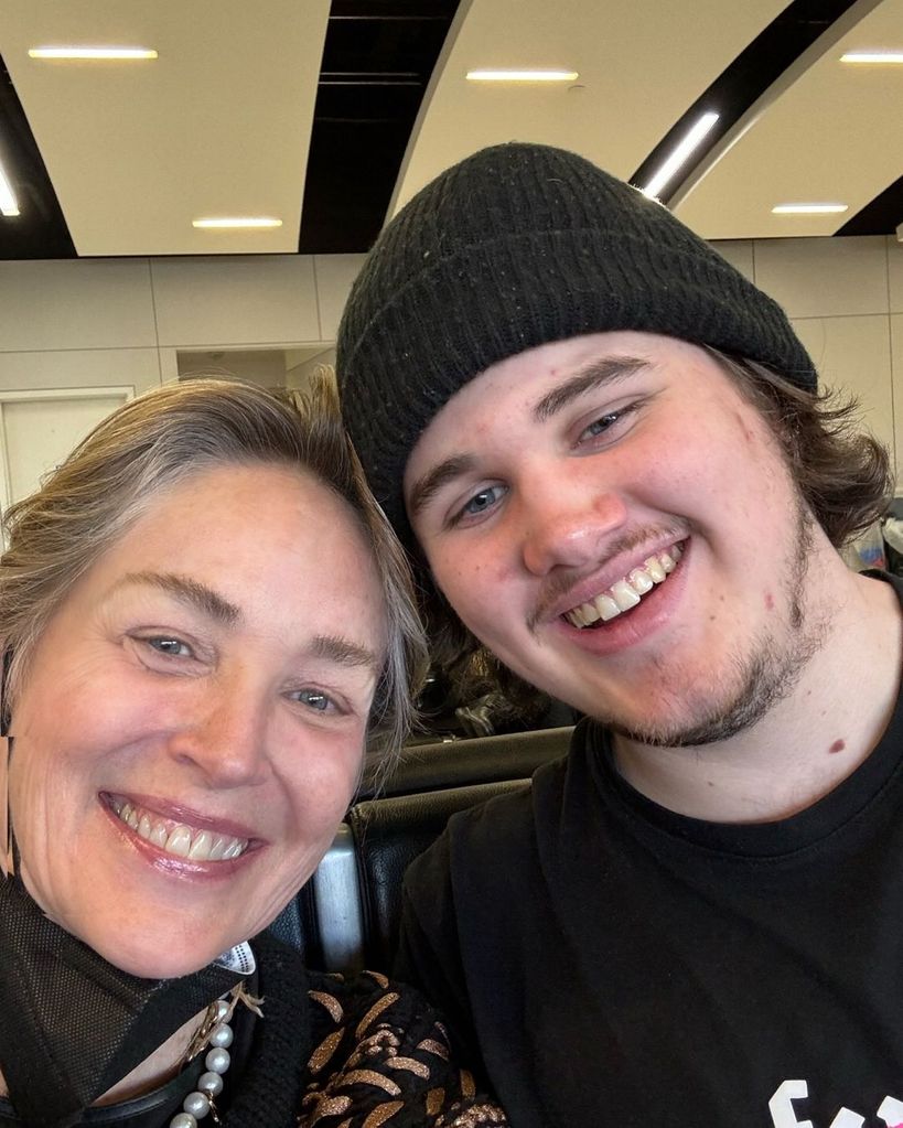 Sharon Stone shared a selfie with her son Laird Vaughn