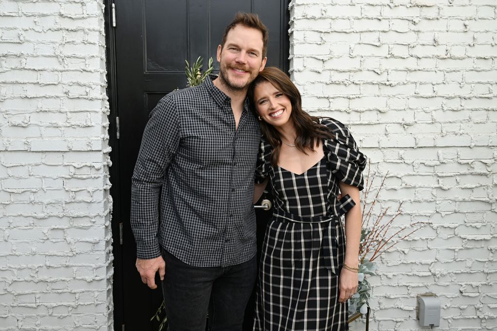 PACIFIC PALISADES, CALIFORNIA - NOVEMBER 04: (L-R) Chris Pratt and Katherine Schwarzenegger attend the Cleobella x Katherine Schwarzenegger event at The Coast Lounge on November 04, 2023 in Pacific Palisades, California.  (Photo by Michael Kovac/Getty Images for Cleobella x Katherine Schwarzenegger)