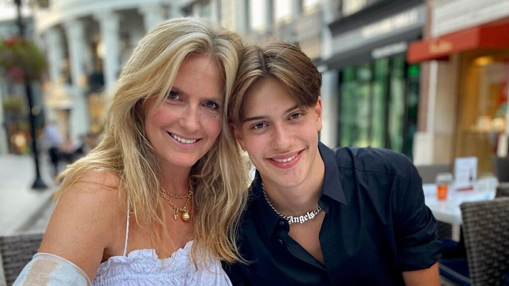 Penny Lancaster poses with lookalike son Alastair and his girlfriend Eloise in adorable photos