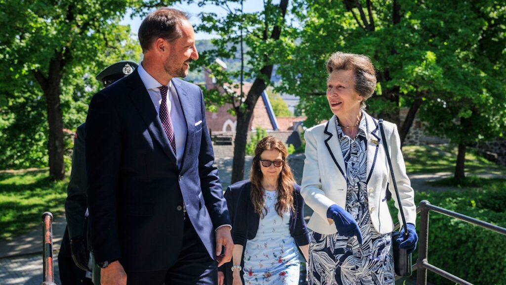 Princess Anne reunites with royal godson on overseas trip – see photos
