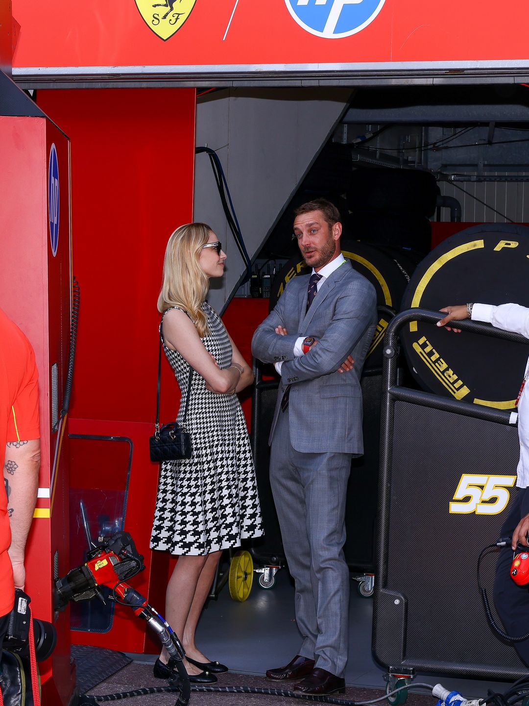 Pierre Casiraghi and Beatrice Borromeo attend the F1 Grand Prix of Monaco at Circuit de Monaco