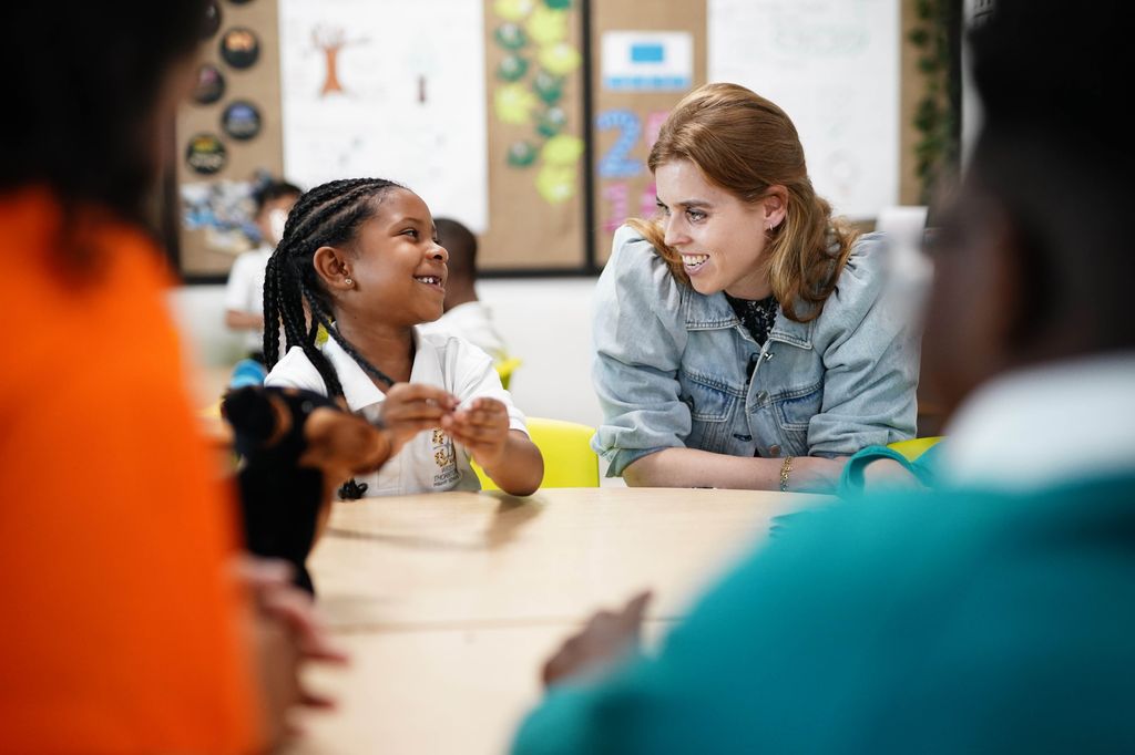 Princess Beatrice makes a surprise visit to West Thornton Primary School in Croydon to join in story time