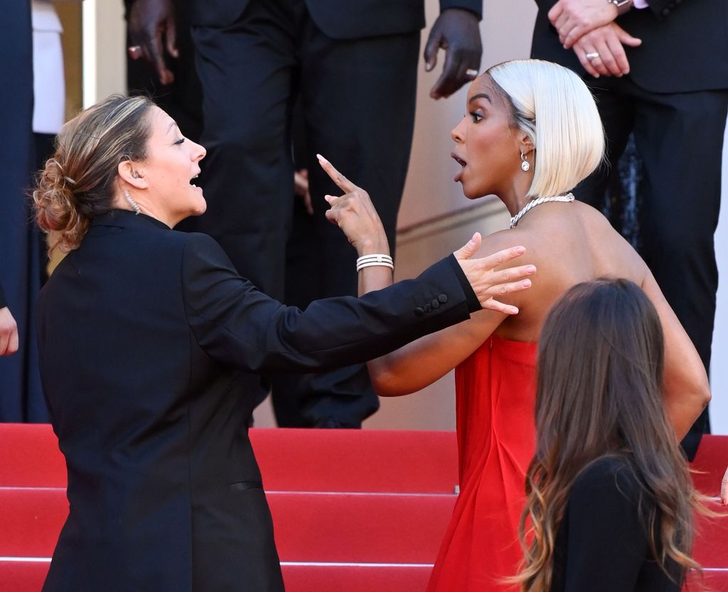 Kelly Rowland Argues with Security Guards Cannes Film Festival