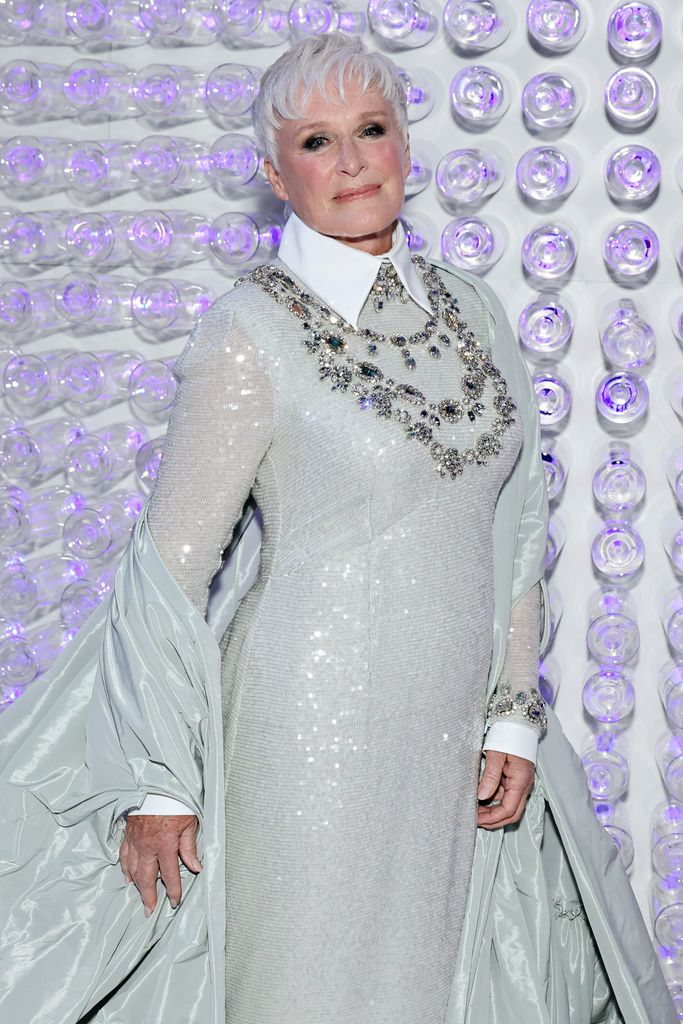 Glenn Close attends the 2023 Met Gala ceremony "Karl Lagerfeld: a line of beauty" on May 01, 2023 at the Metropolitan Museum of Art in New York City.