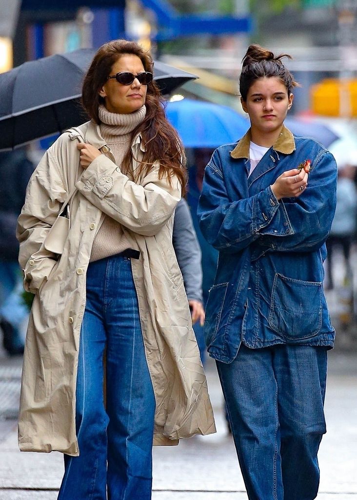 Katie Holmes and her lookalike daughter Suri recently went for a stroll in New York 