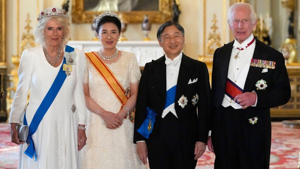 King Charles leads Japanese emperor in glamorous State Banquet – best photos