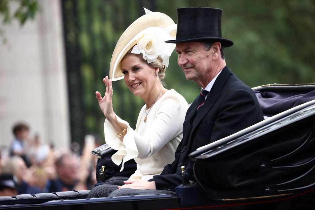 Duchess Sophie and Vice Admiral Timothy Lawrence at Trooping the Colour