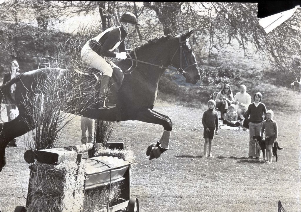 Princess Anne on horseback before the accident in 1976